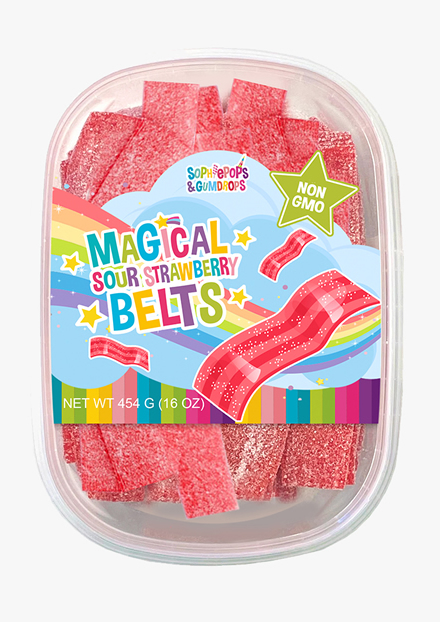 Magical Sour Strawberry Belts_tonges