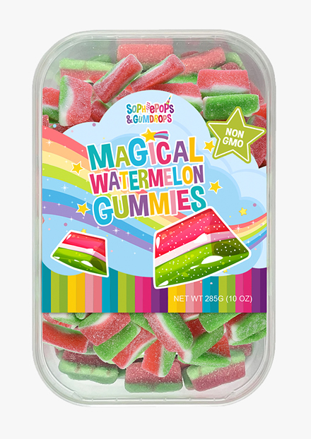 Magical Watermelon Gummies_tonges