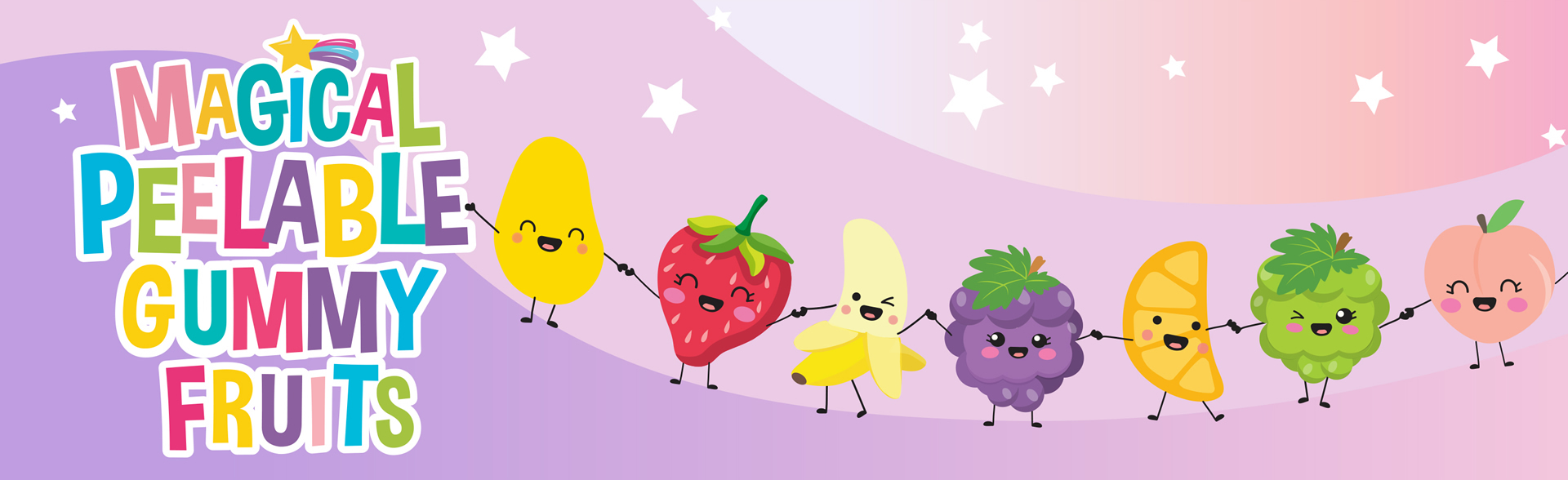 Peelable gummy Fruits