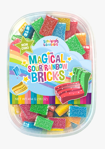 Magical Sour Rainbow Bricks